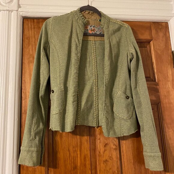 Vintage Free People Reversible Felt Patchwork Coat - Picture 6 of 12